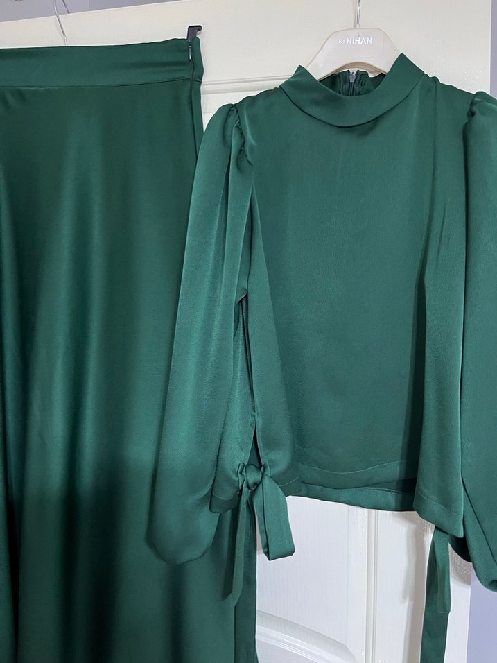 Özel tasarım bir takım şık gece ıcın uygun saten sorunu yoktur - Görsel 5