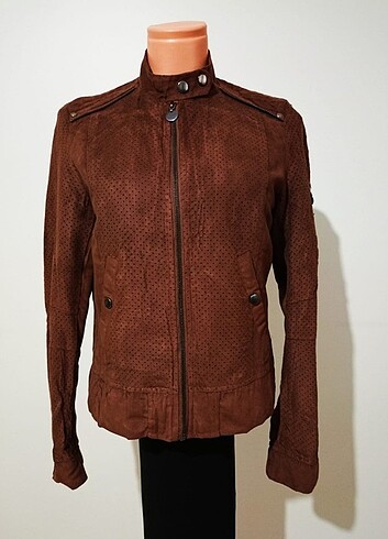 Zara Kahverengi Nubuk Görünümlü Astarlı Ceket