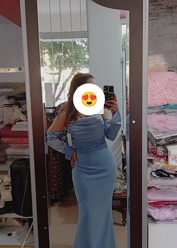 Mavi Abiye Elbise - Görsel 2