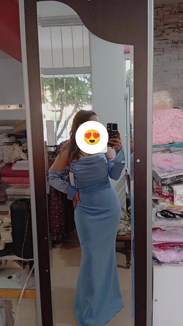 Mavi Abiye Elbise - Görsel 2