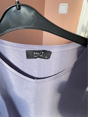 xl Beden Lila Tek Renk Tişört
