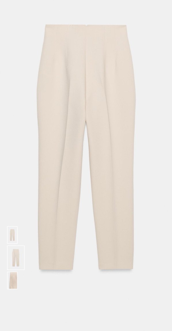 Zara yüksek bel pantolon orta-ekru - Görsel 2