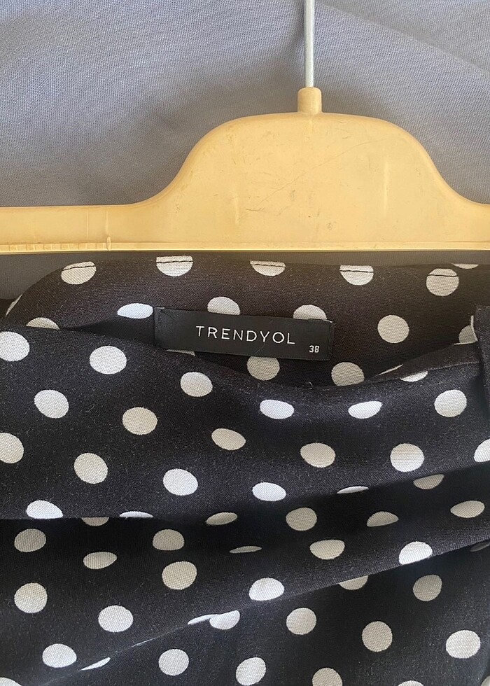 Puantiyeli siyah beyaz şort etek 38 - Görsel 4