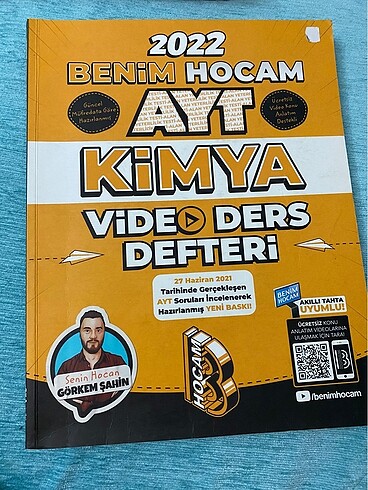 AYT KİMYA VİDEO DERS DEFTERİ