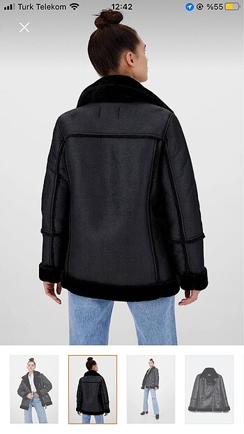 Stradivarius İçi Suni Biker Ceket