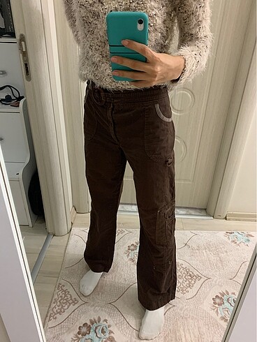 Kahverengi kargo pantalon
