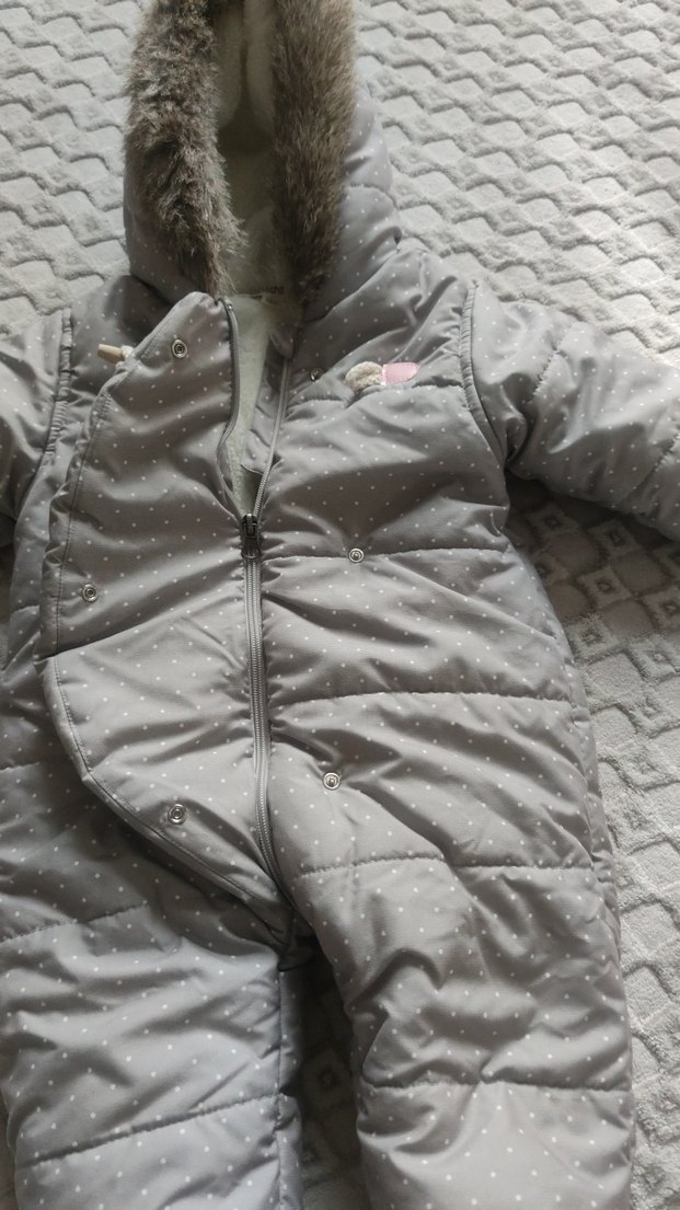 Gri Kürklü Bebek Astronot Tulum - Görsel 5