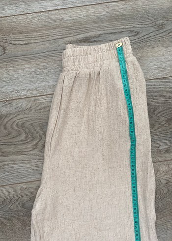Bej Keten Pantolon