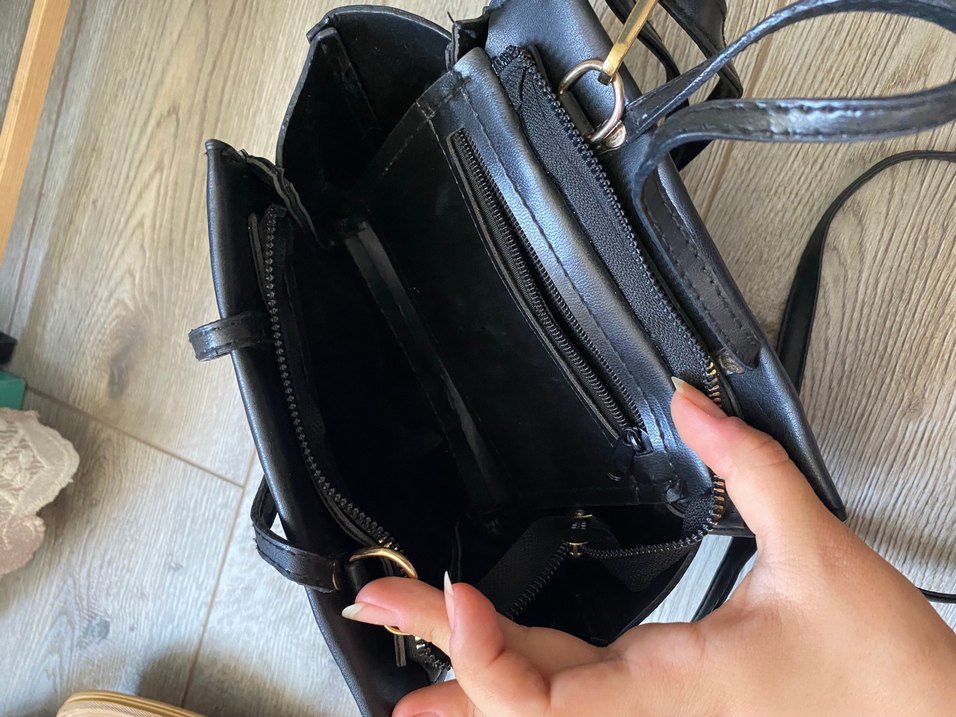 Siyah Deri Kadın Çanta - Görsel 2