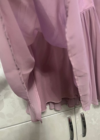 Gül kurusu Mini Elbise - Görsel 4