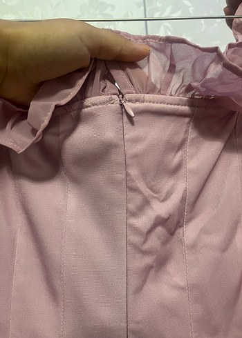 Gül kurusu Mini Elbise - Görsel 8