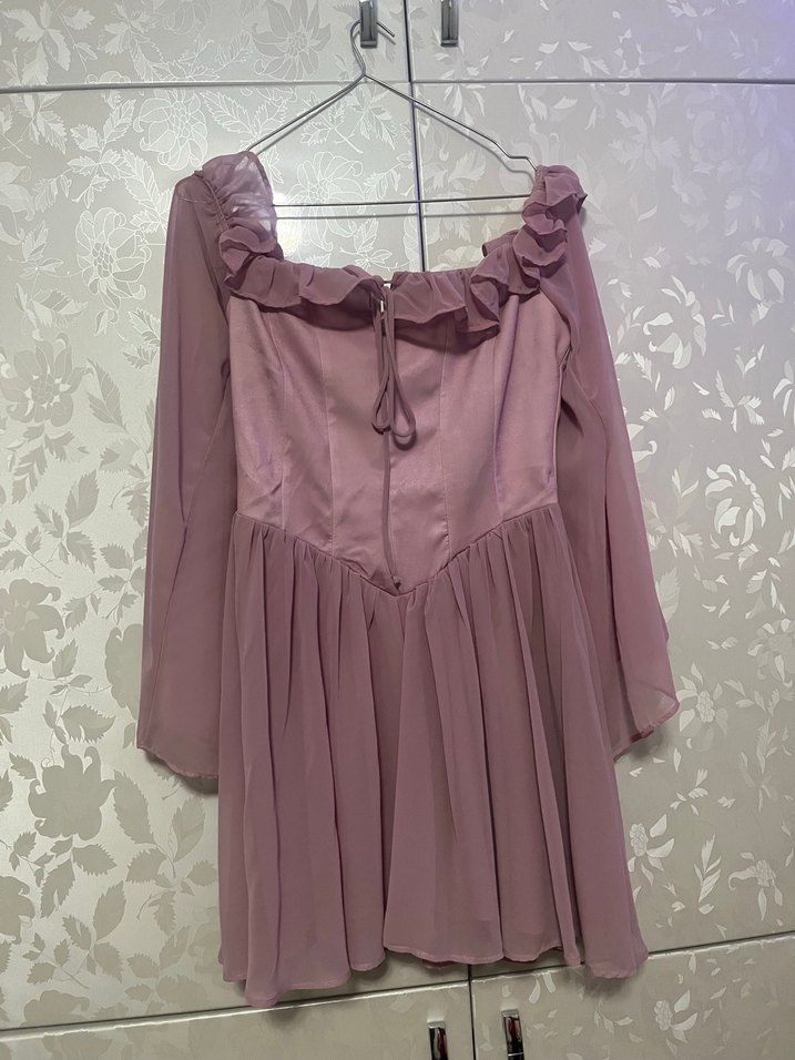 Gül kurusu Mini Elbise - Görsel 2