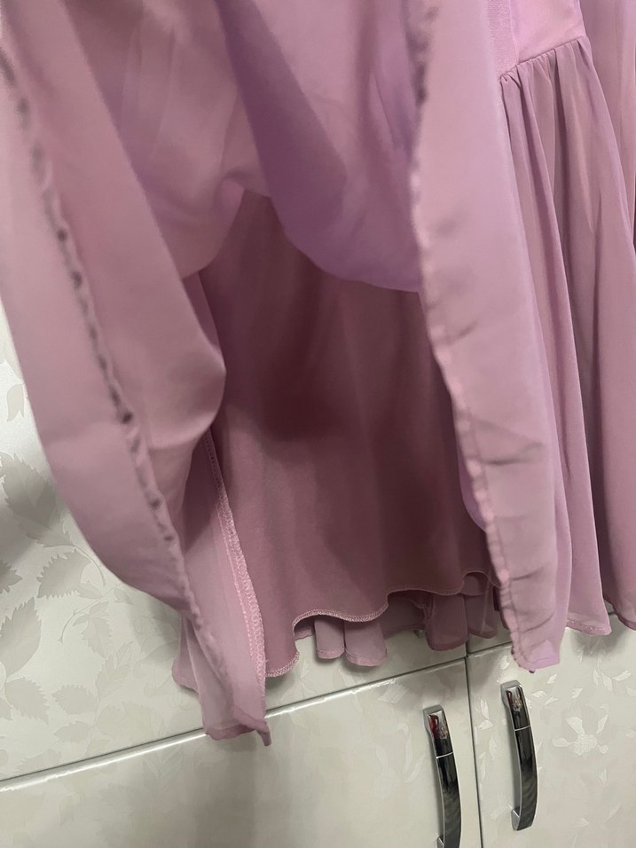 Gül kurusu Mini Elbise - Görsel 4