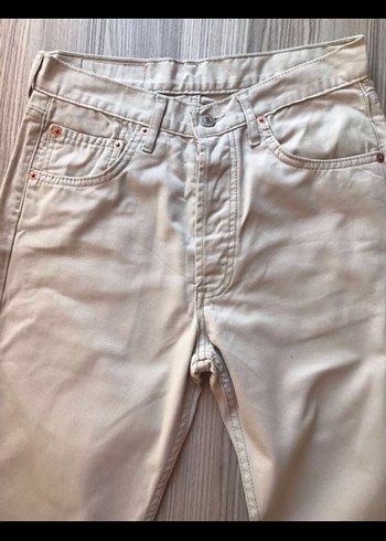 Levis Bej Regular Fit Denim Kadin Pantolon Levis