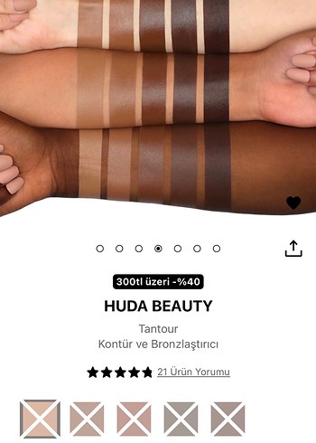 Huda Beauty Tantour Krem Kontür Bronzer - Görsel 8