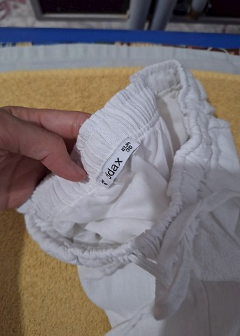 Addax Düz Kesim Beyaz Keten Kadın Pantolon