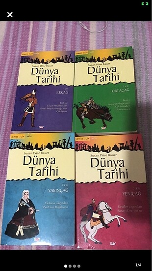 4lü set dünya tarihi sararmalar var çok açıklayıcı akıcı kitap