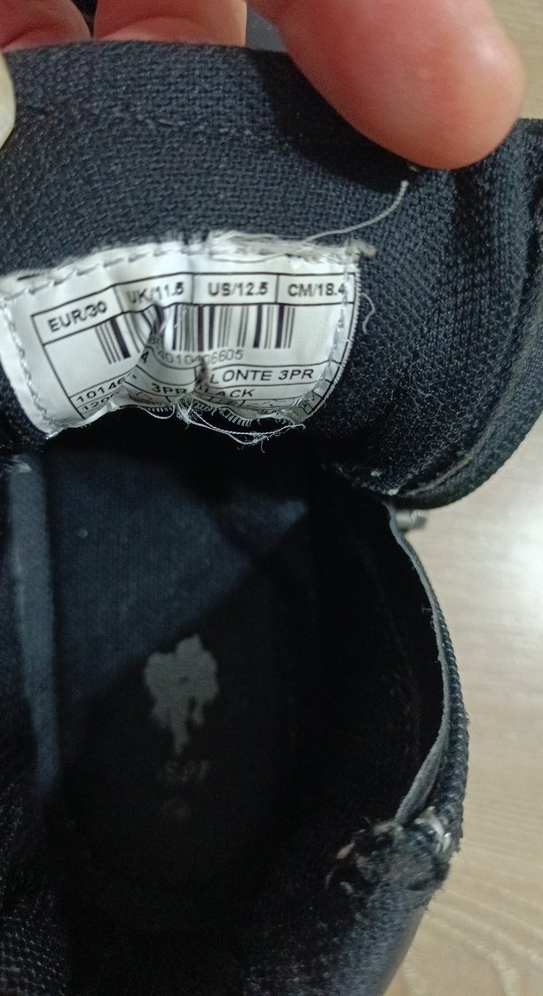 Kız Çocuk Siyah Spor Ayakkabı 30numara us polo assn - Görsel 2