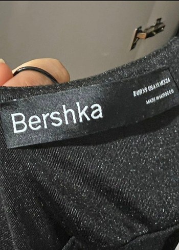 Bershka Siyah Parlak Mini Parti Elbisesi - Görsel 5