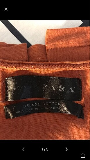 Zara kiremit rengi tişört