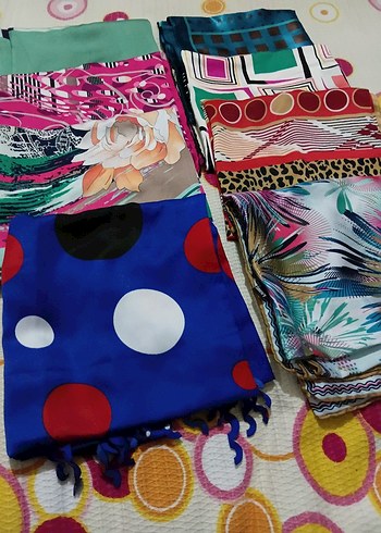 Renkli Elastik Kadın Eşarplar - Görsel 2