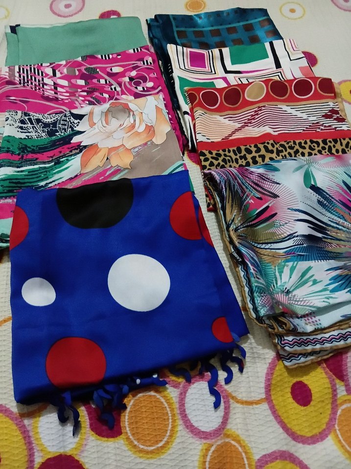 Renkli Elastik Kadın Eşarplar - Görsel 2