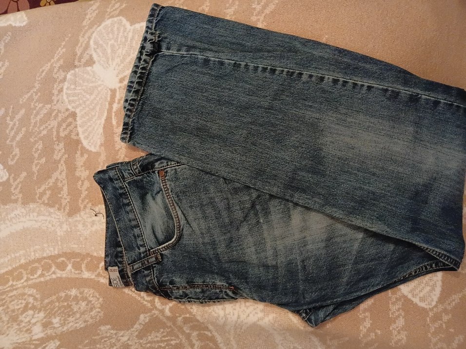 Gri Mavi Bol Kesim Denim Erkek Kot Pantolon - Görsel 3