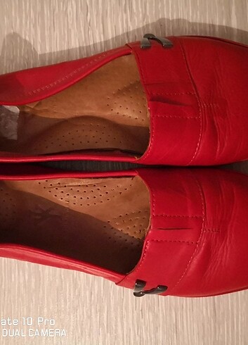 36 Beden kırmızı Renk Bayan deri ortopedik ayakkabı