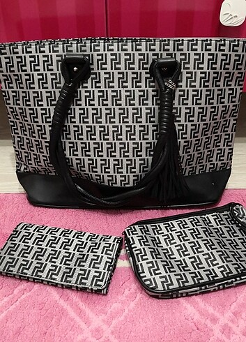 AVON çanta cüzdan makyaj çantası set