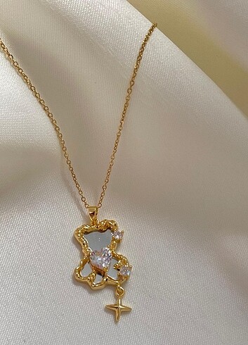ÇELİK AYNALI TEDDY KOLYE