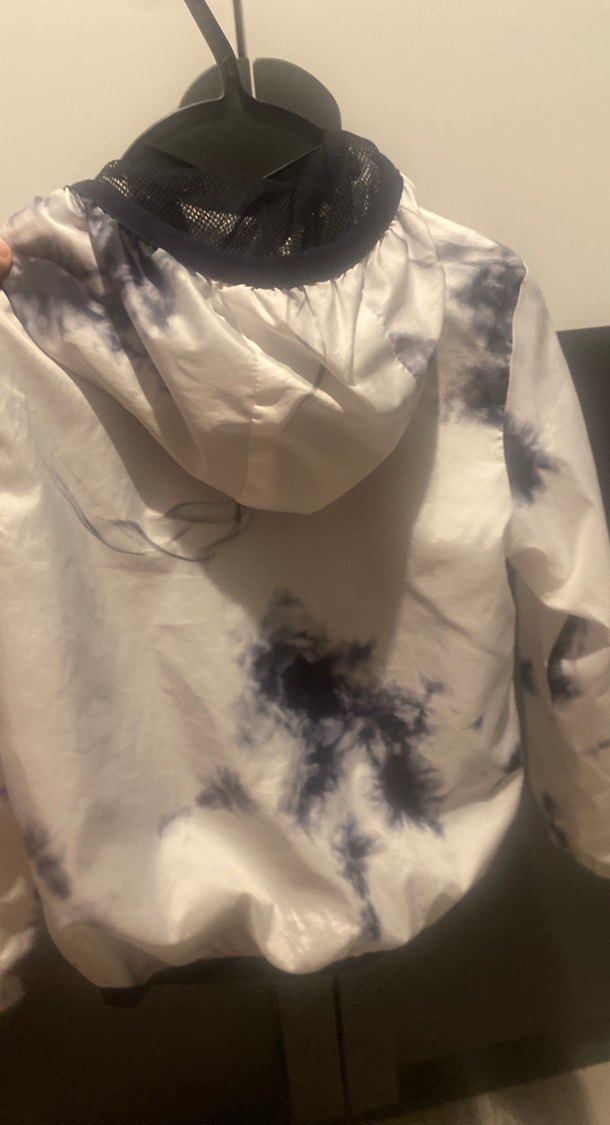 Çocuk Gri Beyaz Bağlama Desenli Fermuarlı Ceket - Görsel 5