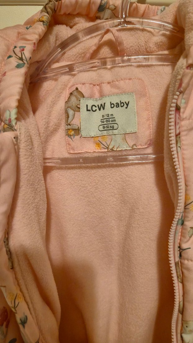 Kız Bebek Pembe Desenli Kürklü Tulum - Görsel 4