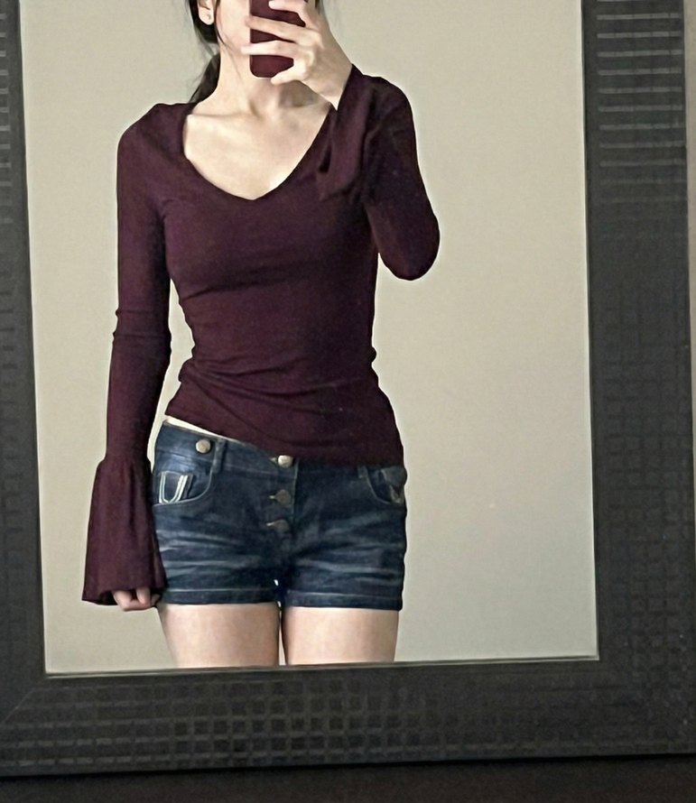 y2k düşük bel Kadın Mini Kot Şort - Görsel 5