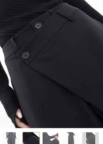 koton Siyah Kumas pantolon - Görsel 2