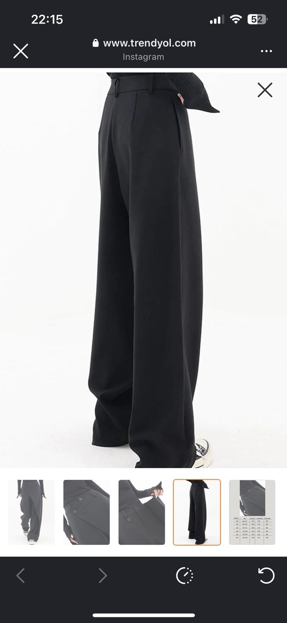 koton Siyah Kumas pantolon - Görsel 3