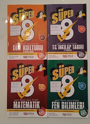 Süper 8 Nitelik Yayınları LGS Soru Bankası Matematik Din Kültürü