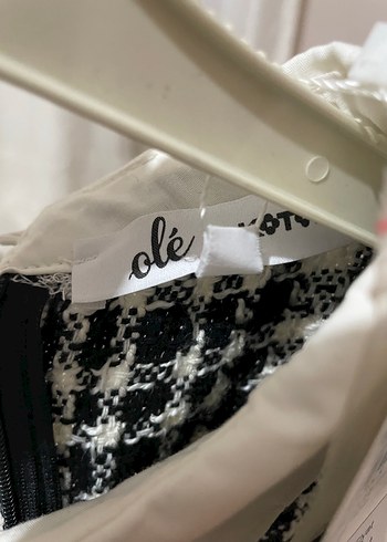 Beyaz Yakalı Pötikareli Kadın Elbise - Görsel 3