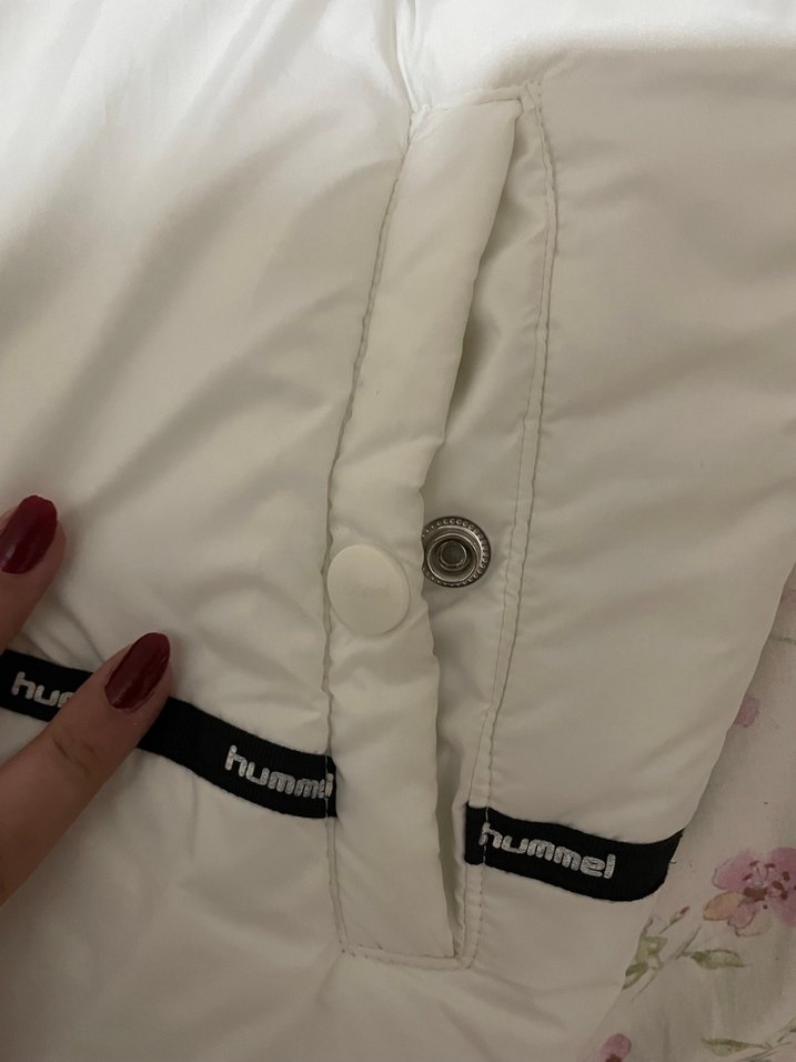 Beyaz Fermuarlı Kadın Kışlık Mont - Görsel 3