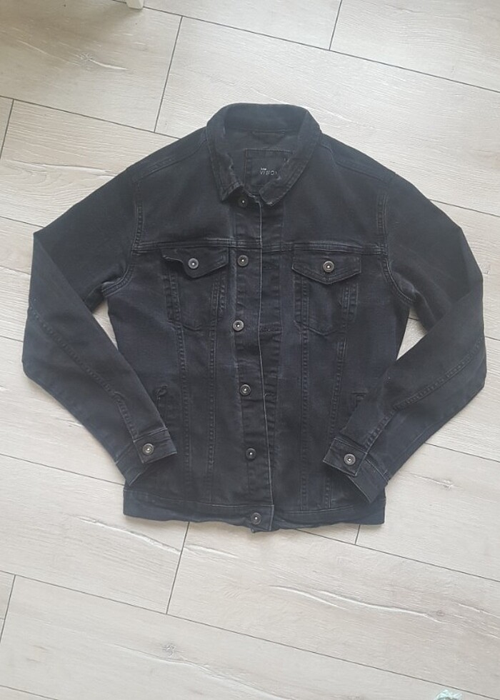 Yeni siyah kot ceket - Görsel 3