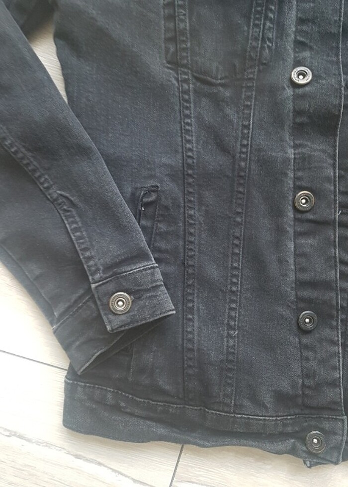 Yeni siyah kot ceket - Görsel 4