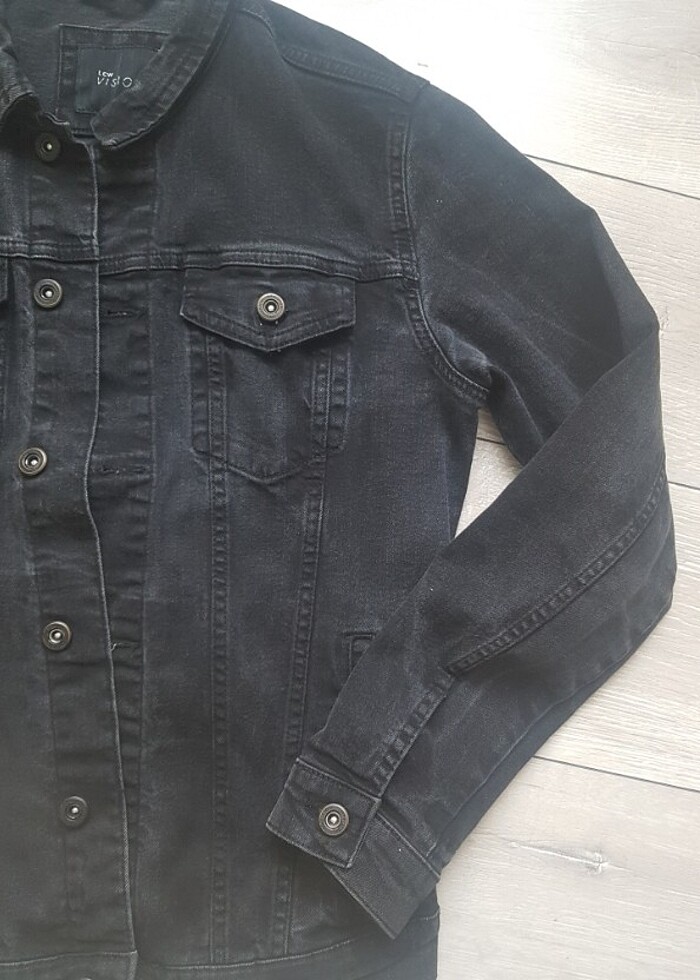 Yeni siyah kot ceket - Görsel 5