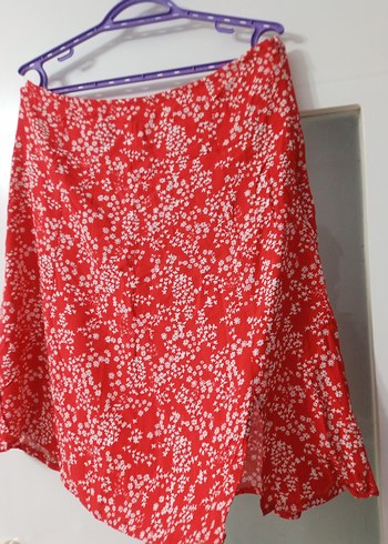 Kırmızı Midi Etek, Salaş, Bohem - Görsel 2