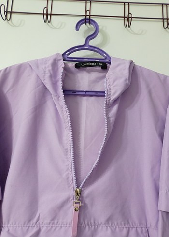 Kadın Mor Midi Yağmurluk - Görsel 2