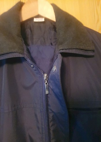 Düğmeli Lacivert Erkek Midi Mont - Görsel 4