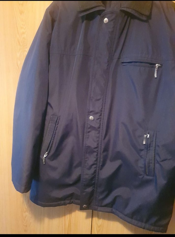 Düğmeli Lacivert Erkek Midi Mont - Görsel 3