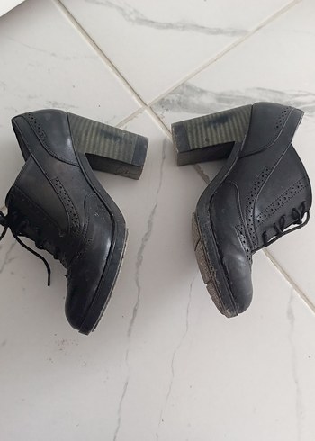 39 Beden siyah Renk Siyah Bağcıklı Kadın Dolgu Topuk Ayakkabı
