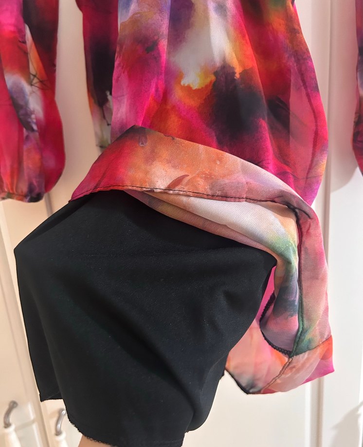 Kadın Çok Renkli Uzun Bağlamalı Elbise - Görsel 3