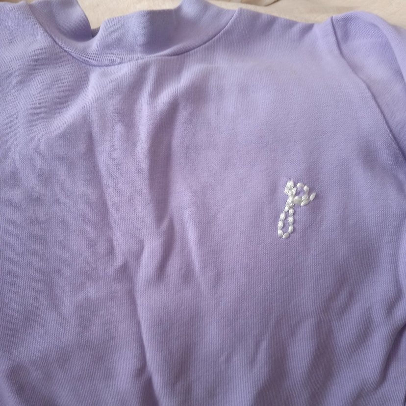 Kız Çocuk Mor Uzun Kollu Düğmeli Sweatshirt - Görsel 2