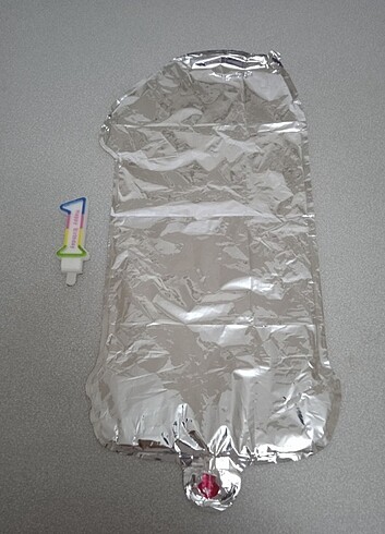 Balon 1 rakamı ve 1 rakamlı pasta mumu (süsü)