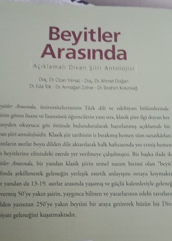 English Home Beyitler Arasında Açıklamalı Divan Şiiri Antolojisi